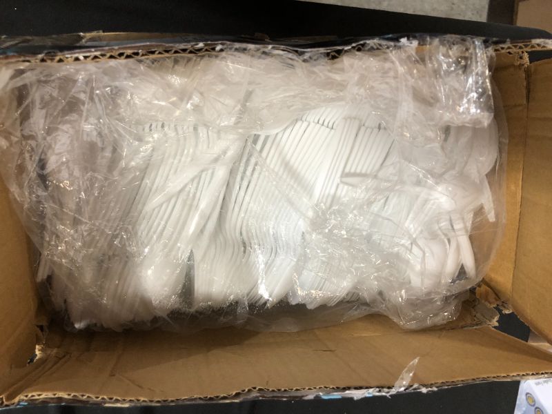 Photo 1 of [1000 Pack] Plastic Tea Spoons Lightweight - White
