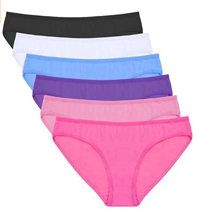 Photo 1 of Anzermix Women's Breathable Cotton Bikini Panties Pack of 6 SIZE LARGE
