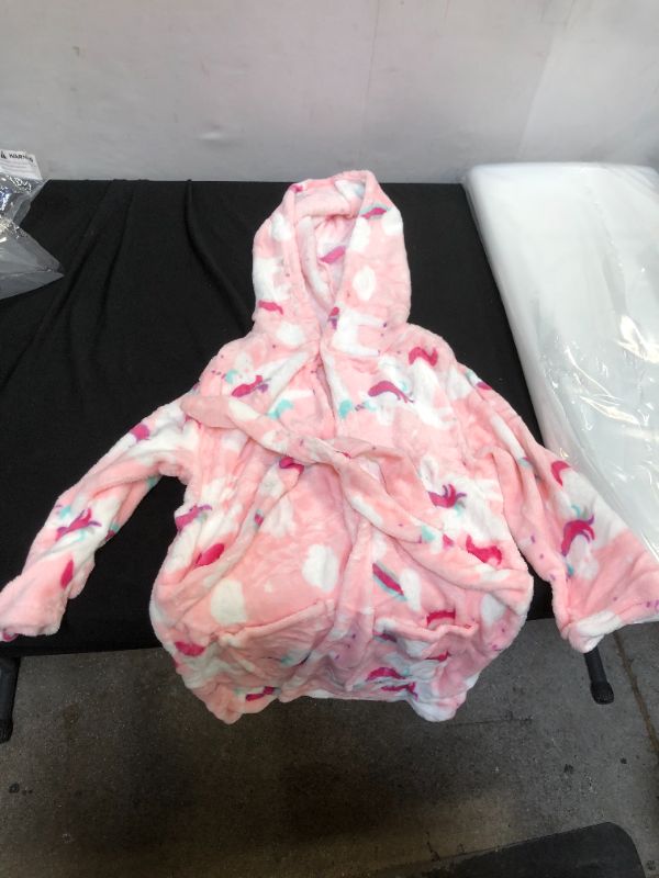 Photo 1 of GIRLS ROBE TODDLER PINK UNICORN ROBE SIZE 3-4T