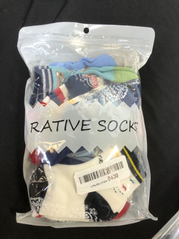 Photo 2 of RATIVE RB-71112 Non Skid Anti Slip Crew Socks With Grips For Baby Toddlers Boys SIZE 3-9 MONTHS
