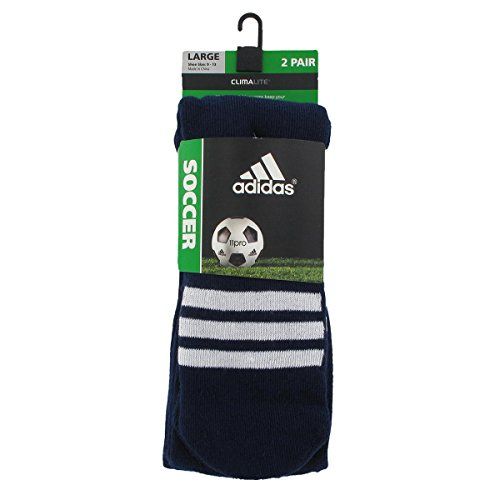 Photo 1 of Adidas Unisex Rivalry Soccer 2-Pack Otc Sock, Collegiate Navy/White, Medium
