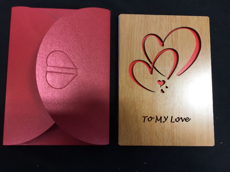 Photo 1 of 5PK WOODEN GREETING CARDS "TO MY LOVE"