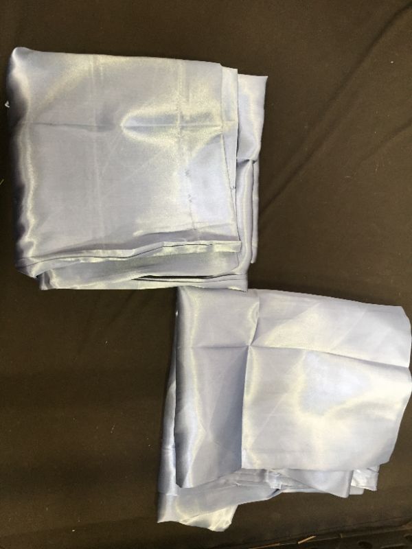 Photo 2 of Bedsure King Size Satin Pillowcase Set of 2 - Airy Blue Silk Pillow Cases for Hair and Skin 20x40 inches, Satin Pillow Covers 2 Pack with Envelope Closure
