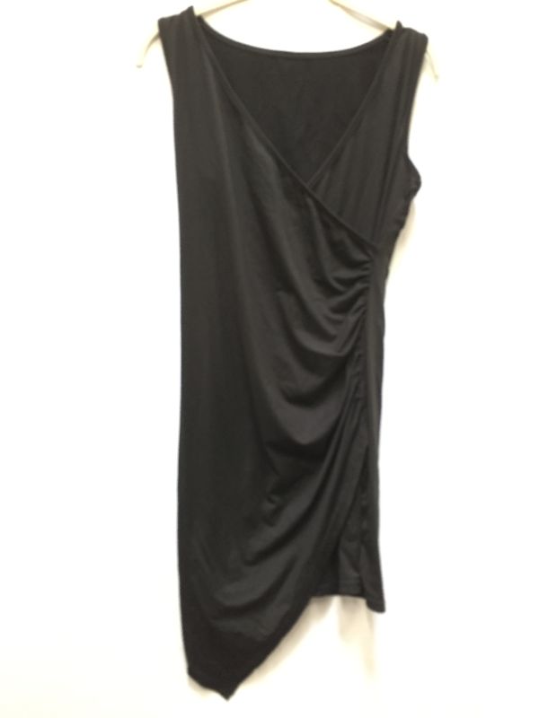 Photo 1 of WOMEN'S MEDIUM TANK MIDI LENGTH BLACK DRESS WRAPED CINCHED