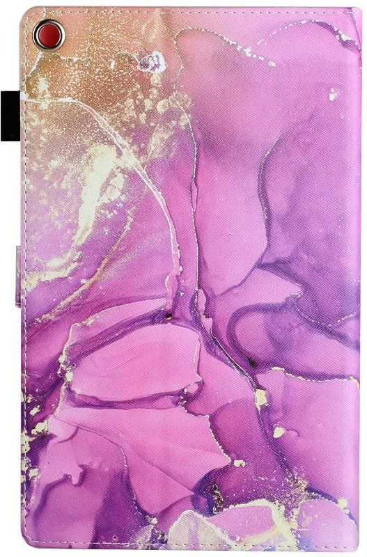Photo 1 of YUNHOTIC Kindle Fire HD 10 Case Old Version (9th / 7th Generation, 2019/2017 Release) Fire HD 10.1 inch Tablet Case, Premium PU Leather Stand Cover with Smart Auto Wake/Sleep, Purple Marble
