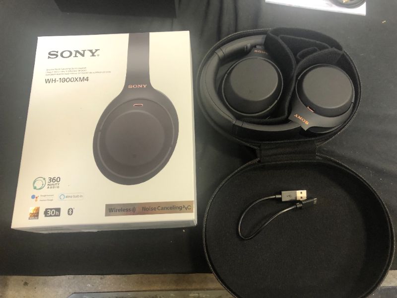 Photo 2 of Sony WH-1000XM4 Wireless Noise-Cancelling Over-Ear Headphones (Black)
