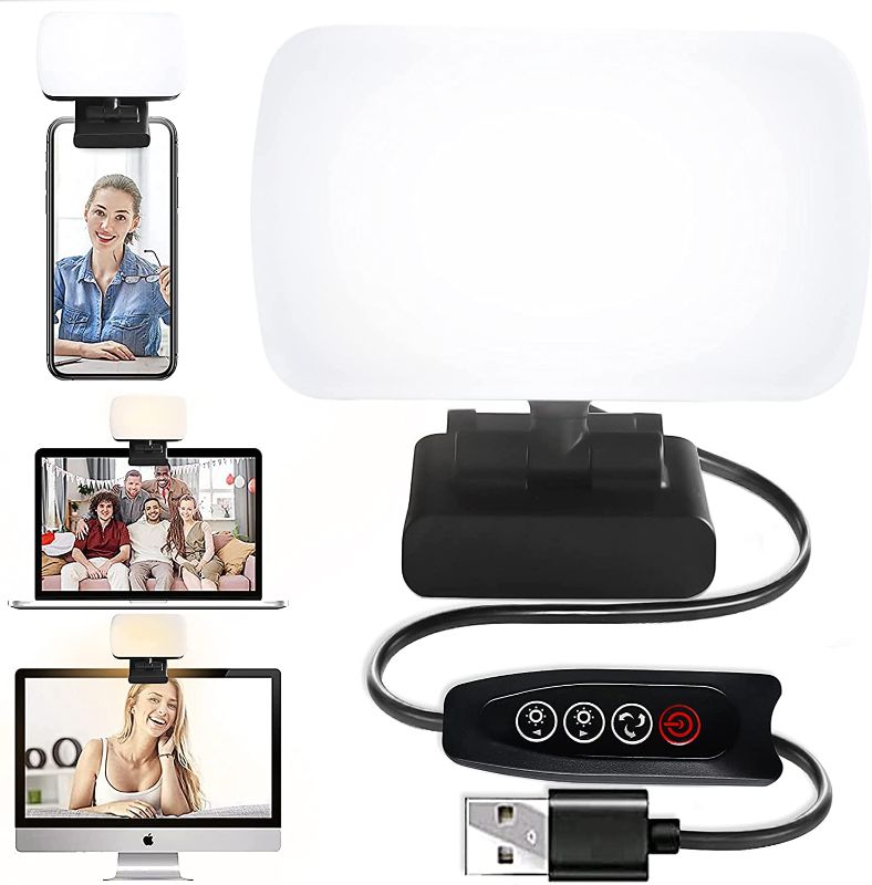 Photo 1 of Video Conference Lighting Kit Mount for Laptop/Computer,Clip on Light for Laptop Zoom Light with 3 Dimmable Color & 9 Brightness Level,Zoom Lighting,Working/Live Streaming