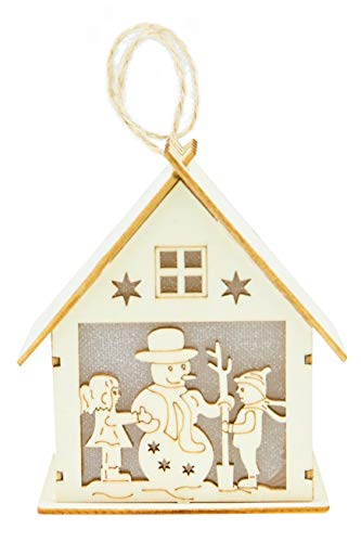 Photo 1 of 1 Pack Christmas House Ornament, Shatterproof Holiday Décor for Christmas Trees, Snowman