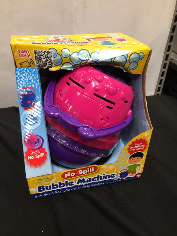 Photo 1 of SCS Direct No Spill Electric Bubble Machine (Pink) w 8oz Bubble Solution Included - Makes a gazillion Bubbles Easily
