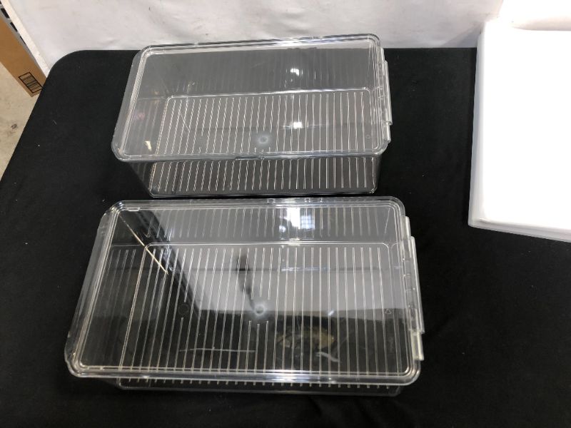 Photo 1 of 13" X 7.5" X 4" PLASTIC STORAGE BINS PACK OF 2