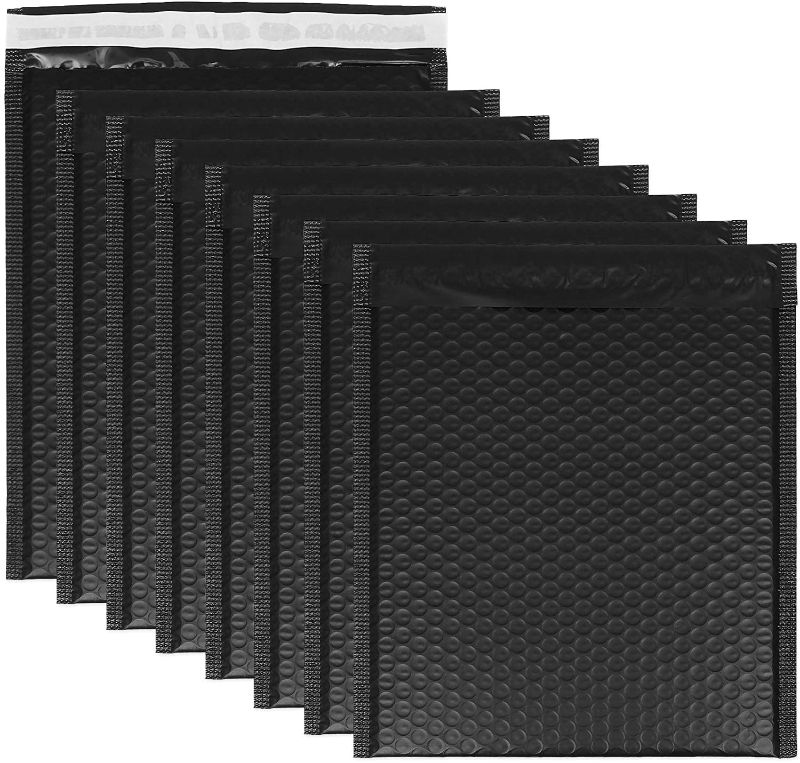 Photo 1 of 30Pack #2 8.5 x 11 inch Black Poly Bubble Mailers, Self Seal Padded Mailing Envelopes, Waterproof and Tear-Proof Packing Envelopes Bubble Mailers
