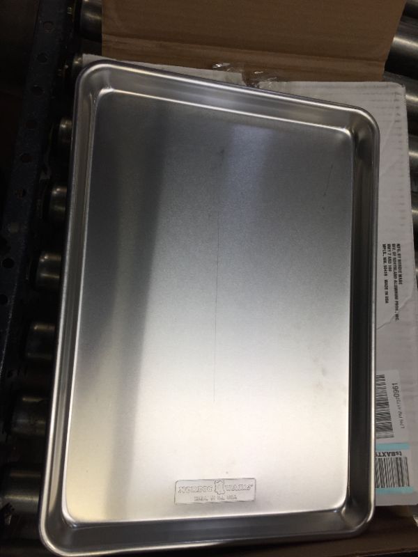 Photo 2 of 1 Nordic Ware Natural Aluminum Commercial Baker's Half Sheet, BOX CUT DOWN CENTER 