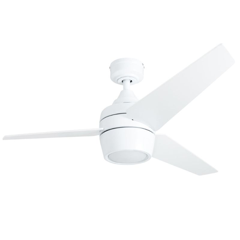 Photo 1 of Honeywell Eamon 52-Inch Modern Bright White Remote Control Ceiling Fan With Integrated LED Light, 3 Blade - 50605-03
