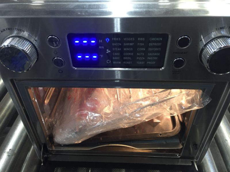 Photo 2 of 24-in-1 Air Fryer Oven, 26.3 Quart Large Convection Toaster Oven Countertop Stainless Steel with Rotisserie and Food Dehydrator, 
