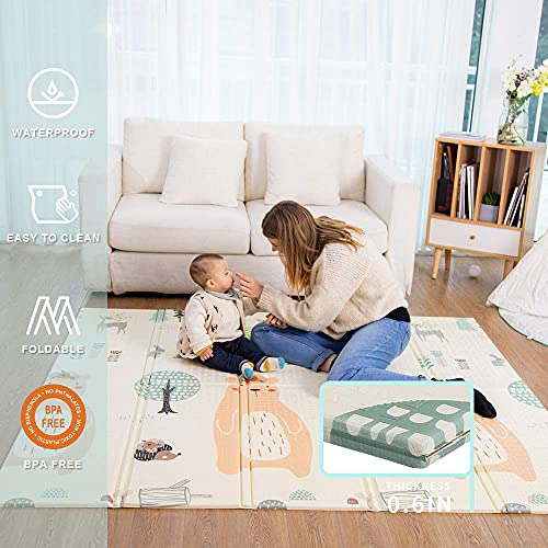 Photo 1 of Baby Play mat, playmat, Baby mat Folding Extra Large Thick Foam Crawling playmats Reversible Waterproof Portable playmat for Babies