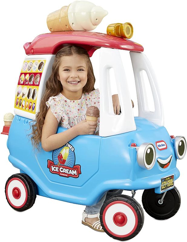 Photo 1 of Little Tikes Cozy Ice Cream Truck, Cozy Coupe Ride On Car, Kid and Parent Powered, Ice Cream Truck Music, Including Accessories- Gift for Kids, Toy for Girls and Boys Ages 1.5 to 5 Years Old
