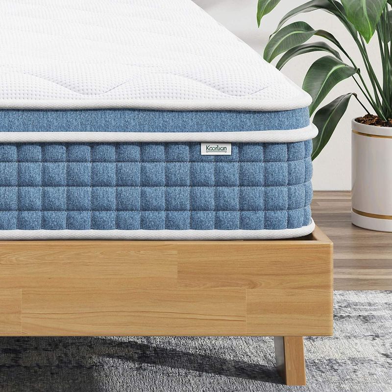 Photo 1 of Full Mattress - 10 Inch Hybrid Innerspring Mattress in a Box,Breathable Foam and Pocket Spring Mattress for Cool Comfort Sleep,Koorlian Mattress-Full Size,180 Night Trial
