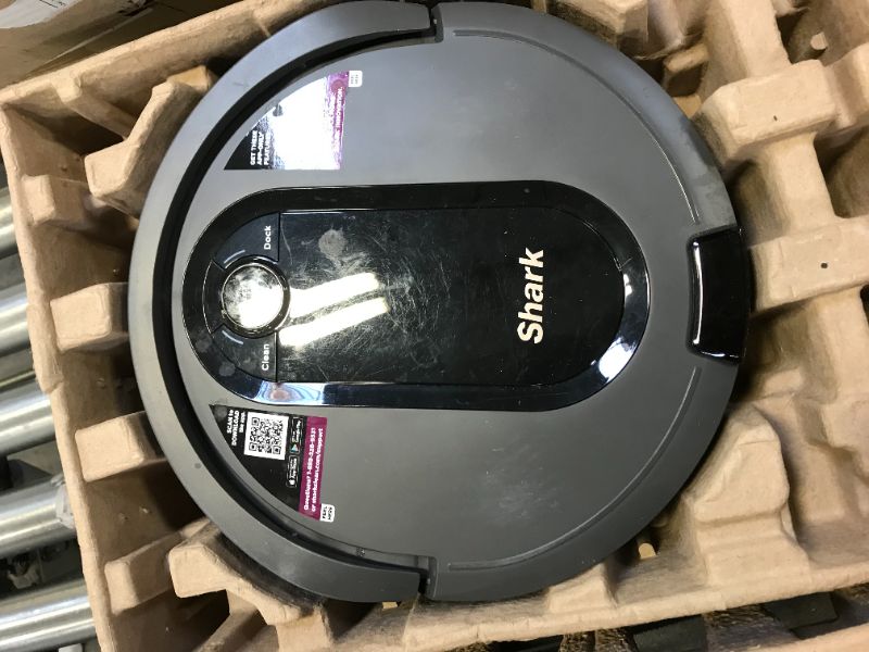 Photo 3 of Shark AV911S EZ Robot Vacuum with Self-Empty Base, Bagless, Row-by-Row Cleaning, Perfect for Pet Hair, Compatible with Alexa, Wi-Fi, Gray
