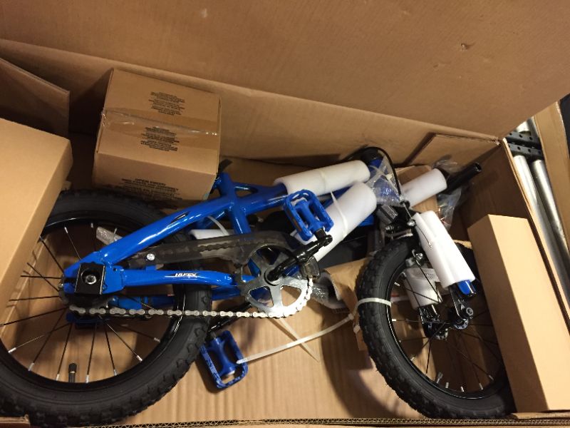 Photo 1 of Huffy Bicycle Company Kids Bike, MotoX, 14" Gloss Blue, 14 inch wheel, Quick Connect Assembly
