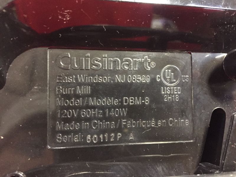 Photo 5 of Cuisinart DBM-8 Supreme Grind Automatic Burr Mill
** HAS COFFEE CRUMBS & NORMAL USE **