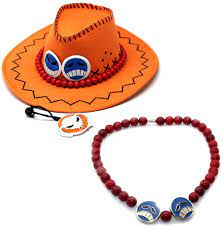 Photo 1 of Cosplay One Piece Costume Portgas D Ace Cowboy Hat and Necklace