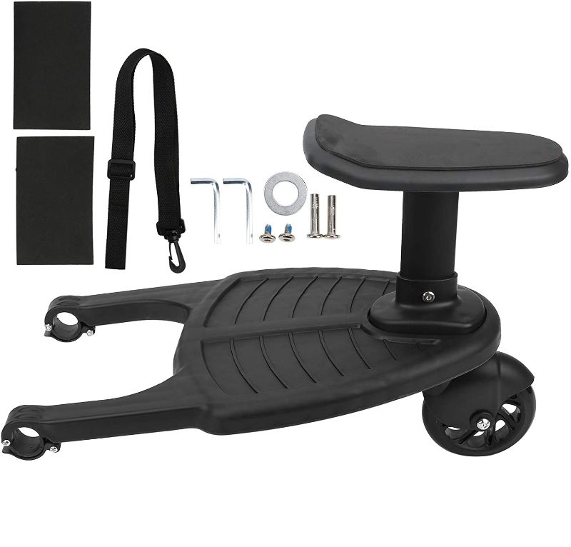 Photo 1 of ohcoolstule Cozy X Rider, Black- Child Rider Stroller Attachment with Saddle Seat and Standing Platform- Universal Fit for Most Prams- Quick and Easy to Use- Designed for Safety
