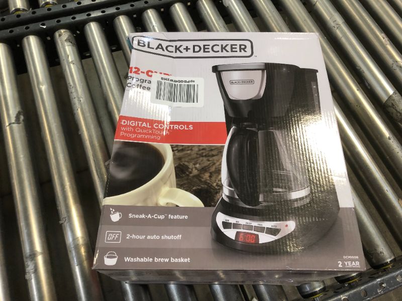 Photo 2 of Black & Decker DCM100B 12-Cup Programmable Coffeemaker with Glass Carafe, Black
