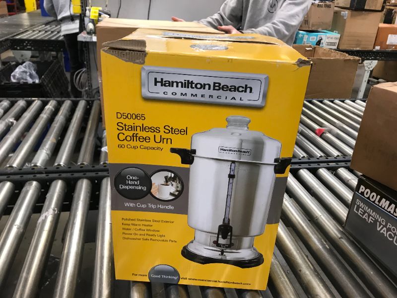 Photo 5 of Hamilton Beach D50065 Stainless Steel 60 Cup Commercial Coffee Urn