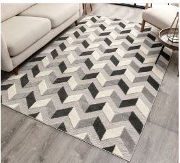 Photo 1 of Bela Grey Modern Indoor Outdoor Rug 2'3" X 7'3"