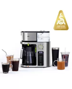 Photo 1 of Braun MultiServe 10-Cup Certified Coffee Maker with Glass Carafe in Stainless St	