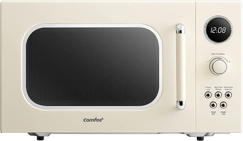 Photo 1 of COMFEE' CM-M092AAT Retro Microwave with 9 Preset Programs, Fast Multi-stage Cooking, Turntable Reset Function Kitchen Timer, Mute Function, ECO Mode, LED digital display, 0.9 cu.ft, 900W, Apricot
