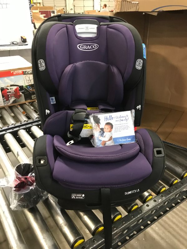 Photo 2 of Graco SlimFit3 LX 3 in 1 Car Seat | Space Saving Car Seat Fits 3 Across in Your Back Seat, Katrina
