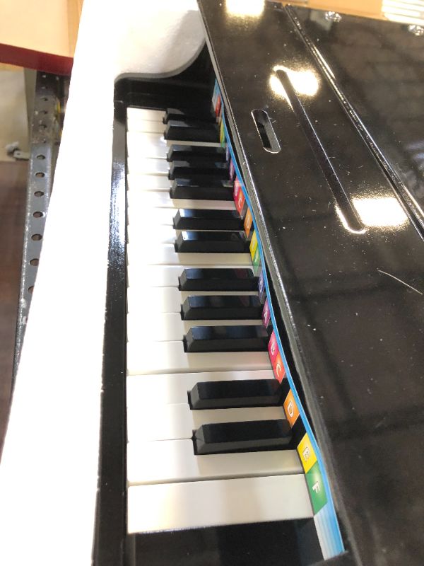 Photo 1 of Melissa  Doug Learn-To-Play Classic Grand Piano With 30 Keys, Color-Coded Songbook, and Non-Tip Bench