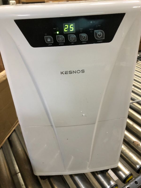 Photo 2 of Kesnos 2500 Sq. Ft Dehumidifier for Home and Basements with Drain Hose, Water Tank, Timer, Auto Defrost
