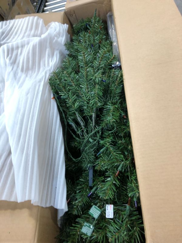 Photo 1 of 6 ft. Aspen Spruce Artificial Christmas Tree with Multicolor Lights