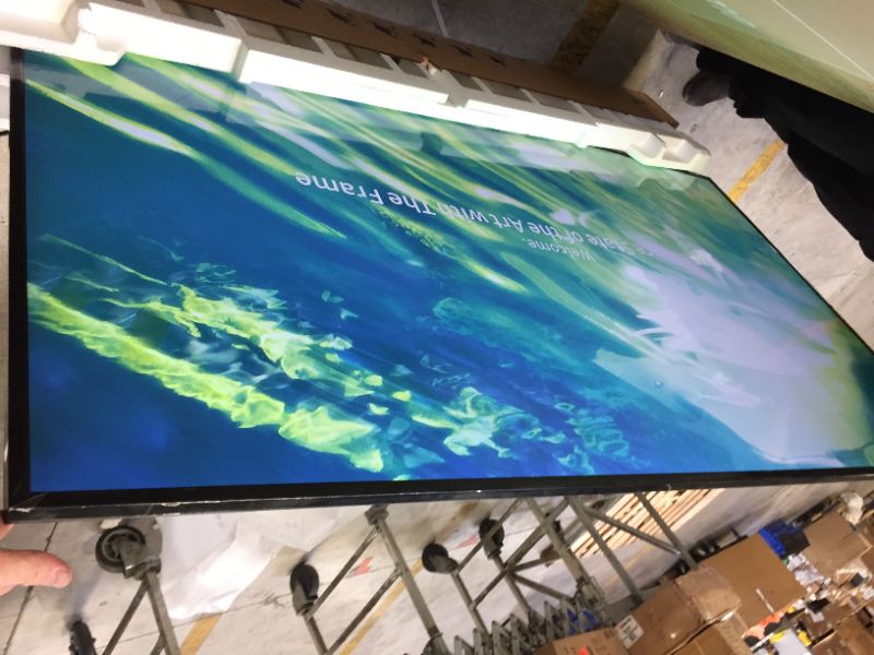 Photo 7 of SAMSUNG 75-inch LS03A The Frame– QLED 4K Smart TV with Alexa Built-in (QN75LS03AAFXZA, 2021 Model) with Samsung 75-inch The Frame Customizable Bezel Modern White (VG-SCFA75WTBZA, 2021 Model)
