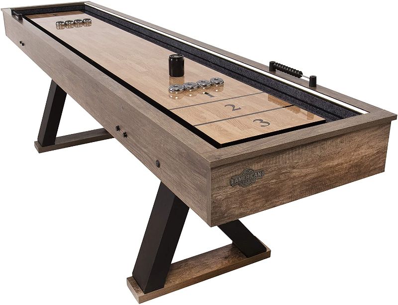 Photo 1 of American Legend Kirkwood 9’ LED Light Up Shuffleboard Table with Bowling
