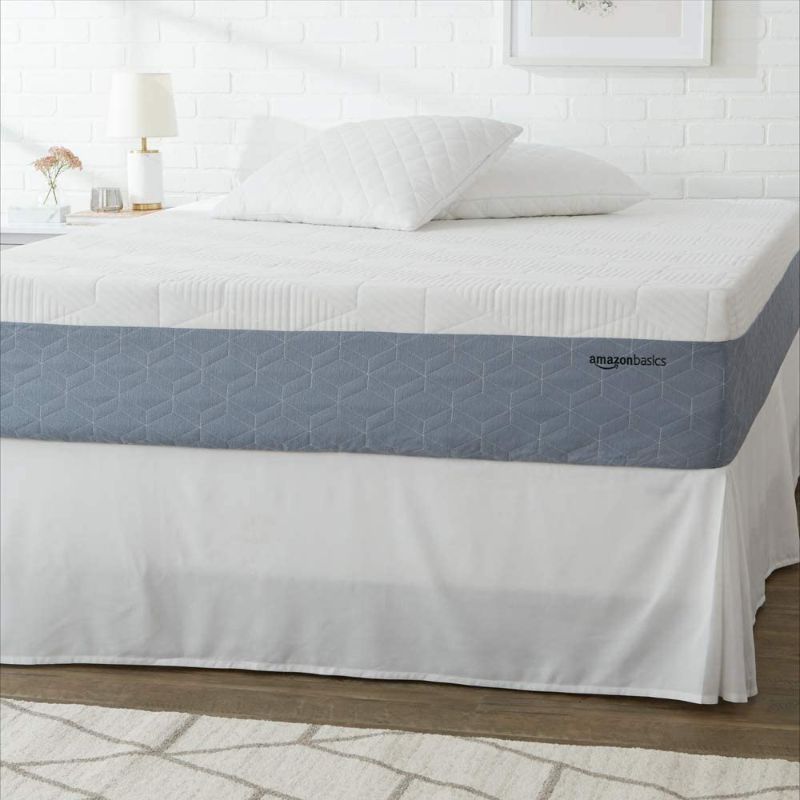 Photo 1 of Amazon Basics Cooling Gel-Infused, Medium-Firm Memory Foam Mattress, CertiPUR-US Certified - King Size, 12 Inch
