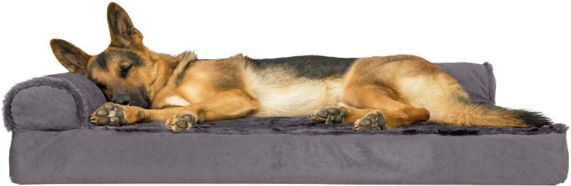 Photo 1 of Furhaven Orthopedic CertiPUR-US Certified Foam Pet Beds Jumbo Large Dogs and Cats - Two-Tone L Chaise, Southwest Kilim Sofa, Faux Fur Velvet Sofa Dog Bed, and More
