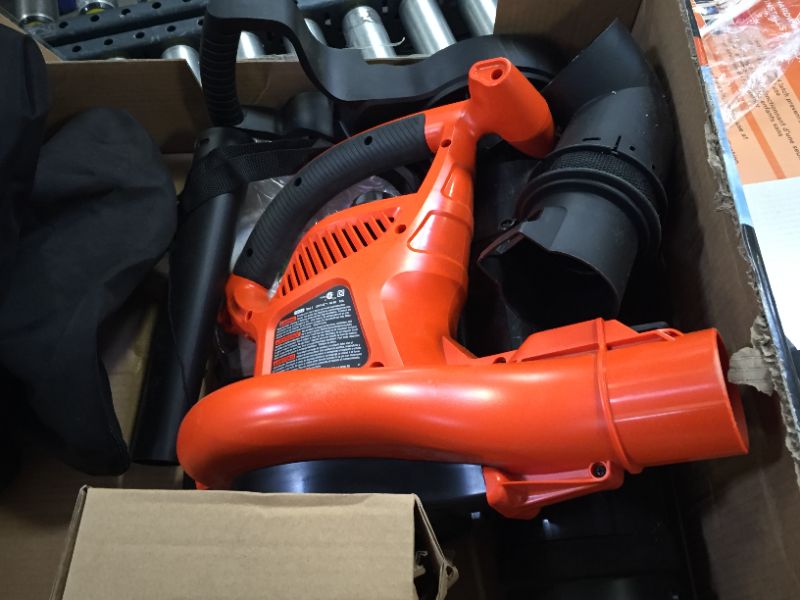 Photo 3 of BLACK+DECKER Leaf Blower & Leaf Vacuum, 3-in-1, 12-Amp, 250-MPH, 400-CFM (BV6000)
