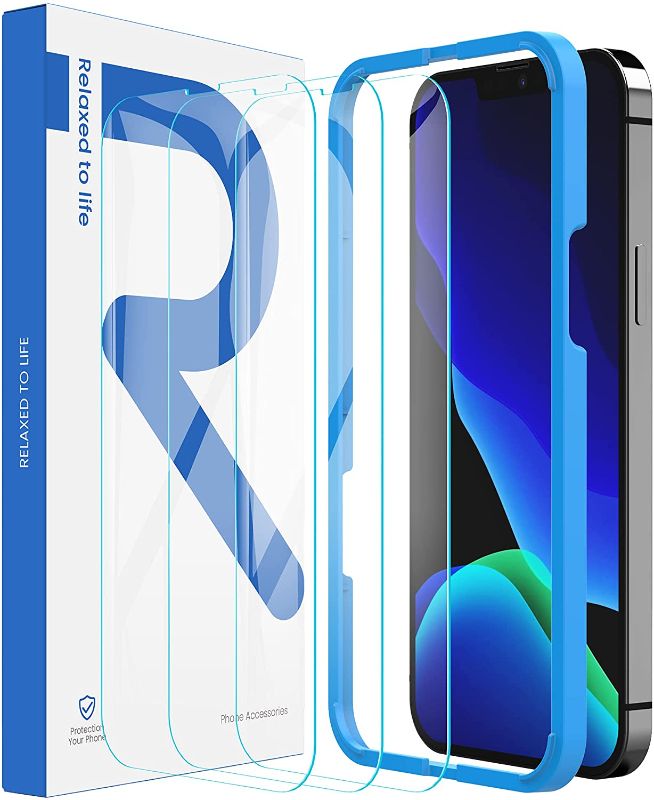 Photo 1 of (3pack) RAXFLY Compatible with iPhone 13 Pro Max Screen Protector 3 Pack [Installation Tray] [Case-Friendly] 9H Tempered Glass Screen Protector Compatible with iPhone 13 Pro Max 6.7 inch
