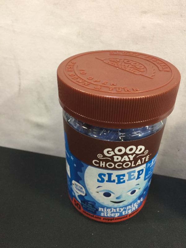 Photo 2 of Good Day Chocolate Melatonin for Kids Natural Kids Sleep Aid Supplement (50 Count)
Exp---11-30-2022