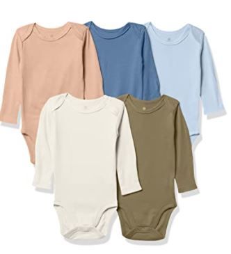 Photo 1 of HonestBaby Baby 5-Pack Organic Cotton Long Sleeve Bodysuits SIZE12 MONTHS
