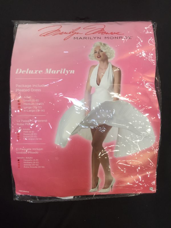 Photo 2 of Marilyn Monroe Deluxe Marilyn Adult Costume SIZE SMALL
