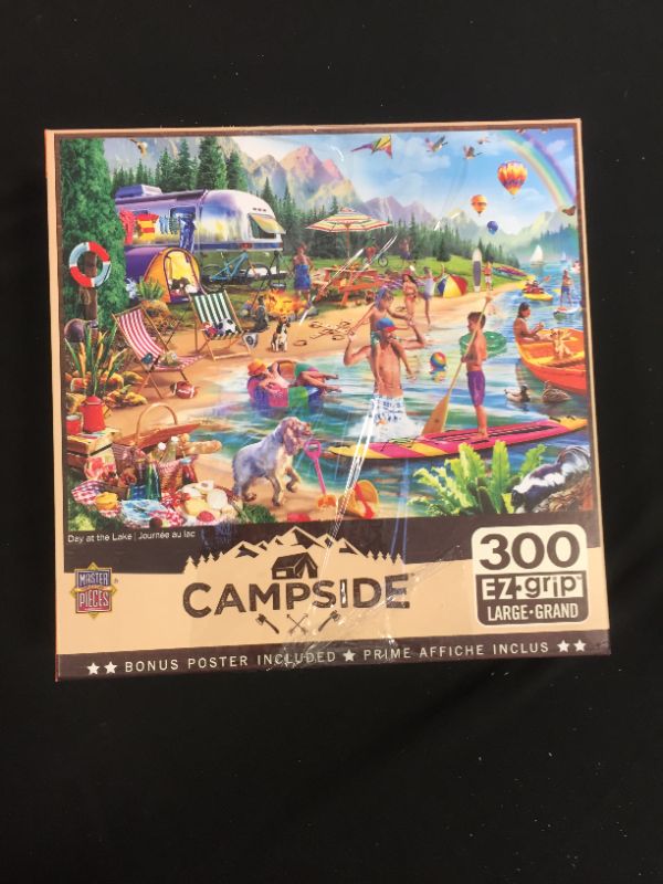 Photo 2 of CAMPSIDE - DAY AT THE LAKE 300 PIECE EZ GRIP PUZZLE

