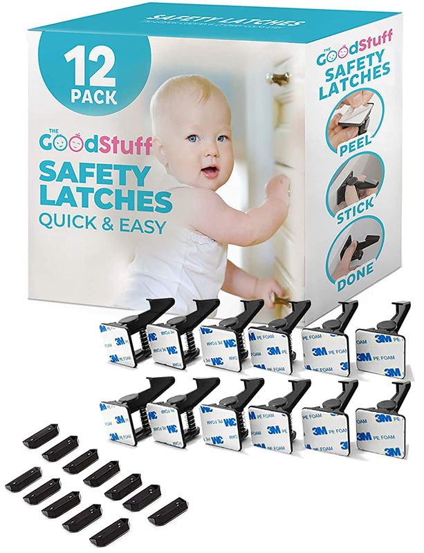 Photo 1 of Cabinet Locks Child Safety Latches - Quick and Easy Adhesive Baby Proofing Cabinets Lock and Drawers Latch - Child Safety with No Magnetic Keys to Lose, and No Tools, Drilling or Measuring Required
