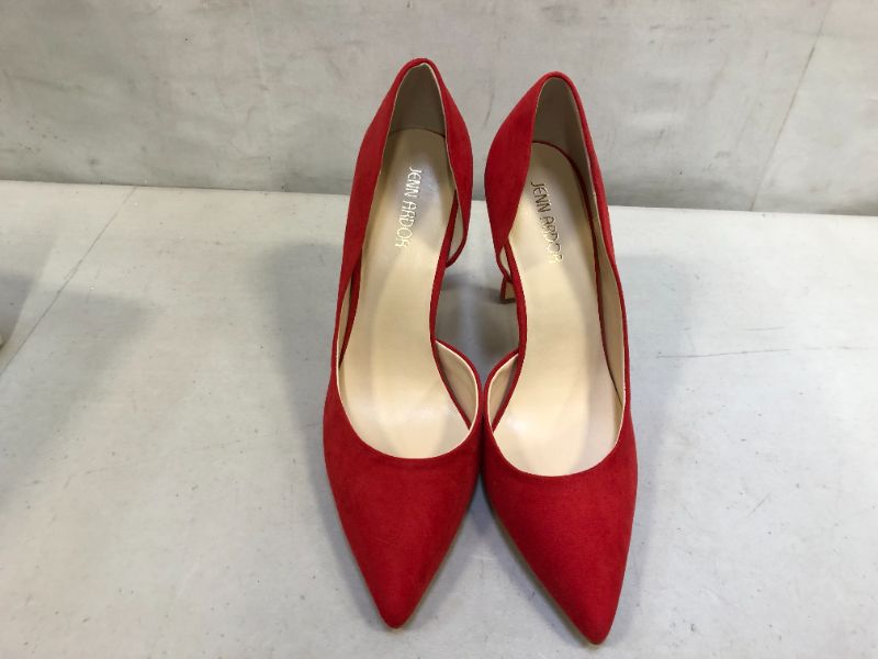 Photo 2 of JENN ARDOR Stiletto High Heel Shoes-Pointed, Closed Toe Classic Slip On Dress Pumps-RED SIZE 9