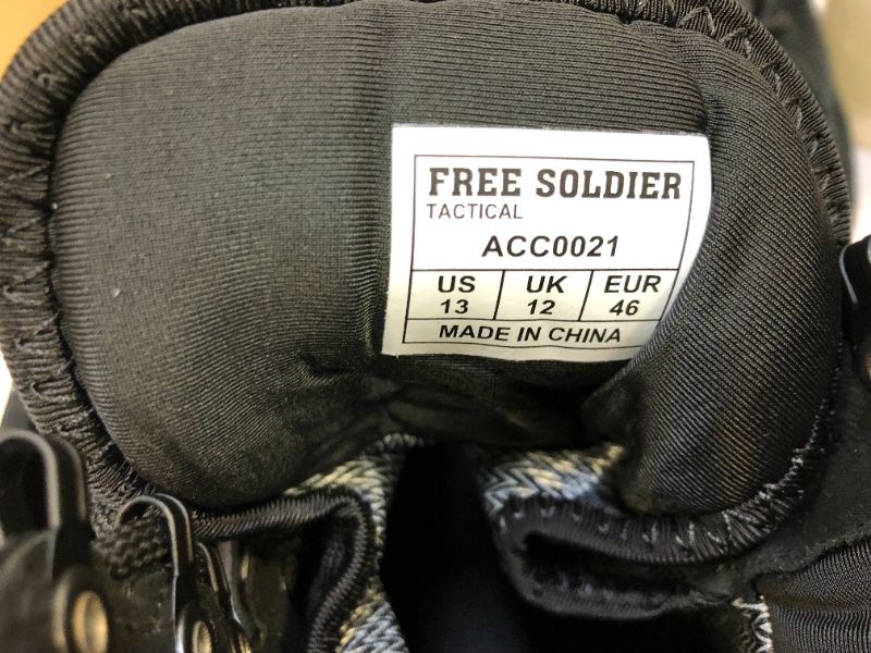 Photo 4 of Free Soldier Men's Tactical Boots Black  SIZE 13