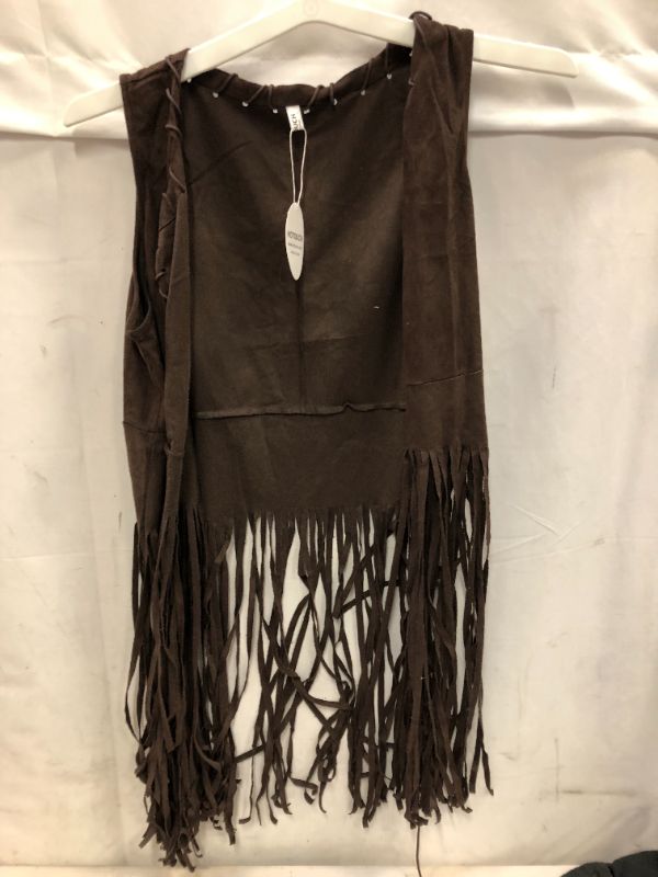 Photo 1 of Hotouch Women Fringe Vest Suede Tassels 70s hippie clothes open -front Size L