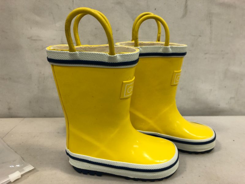 Photo 1 of Toddler Rain Boots for Kids - CasaMiel Unisex Kids Rain Boots for Girls and Boys, Handmade Natural Rubber Rain Boots for Children  SIZE 4